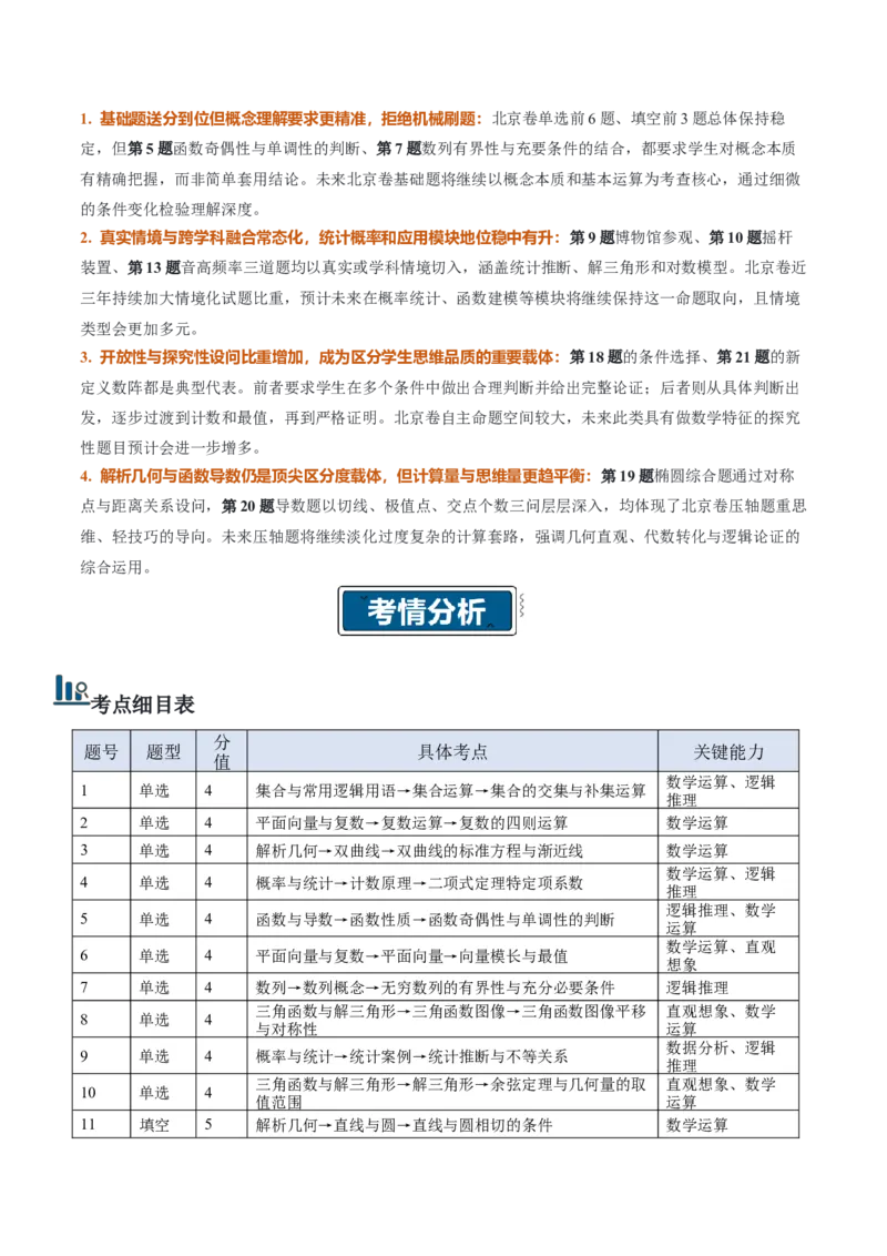 《2026年高考数学真题完全解读（北京卷）（真题解读）_数学_一轮复习_2027年高考数学一轮更新中_2027年高考数学真题完全解读-G338_2027版》第2页预览