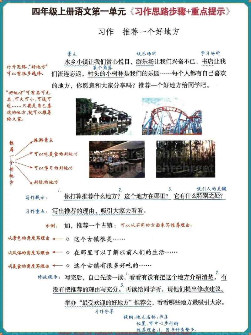 《四年级上册语文单元同步作文指导+范文。#开学必备#四年级#四年级上册语文#四年级语文#四年级作文_最新小学1-9年级各科+幼升小+综合类学习资源汇总包》第2页预览