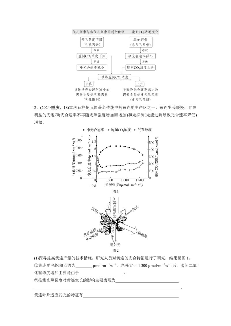 《第一部分　专题二　热点聚焦3　逆境胁迫对光合作用的影响(1)_2026版高中《二三轮复习+冲刺复习》_教师用书Word版文档_第一部分　专题复习》第3页预览