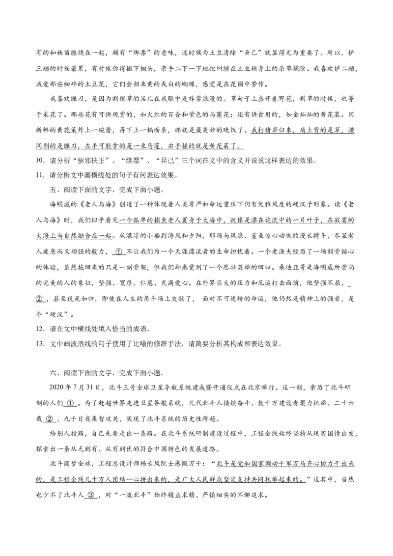 《专题26语言的表达效果类新题型（练习）-2024年高考语文二轮复习讲练测（新教材新高考）(原卷版)(1)_初高中资料库_高中资料库（转存避免链接过期失效）_高中语文》第5页预览