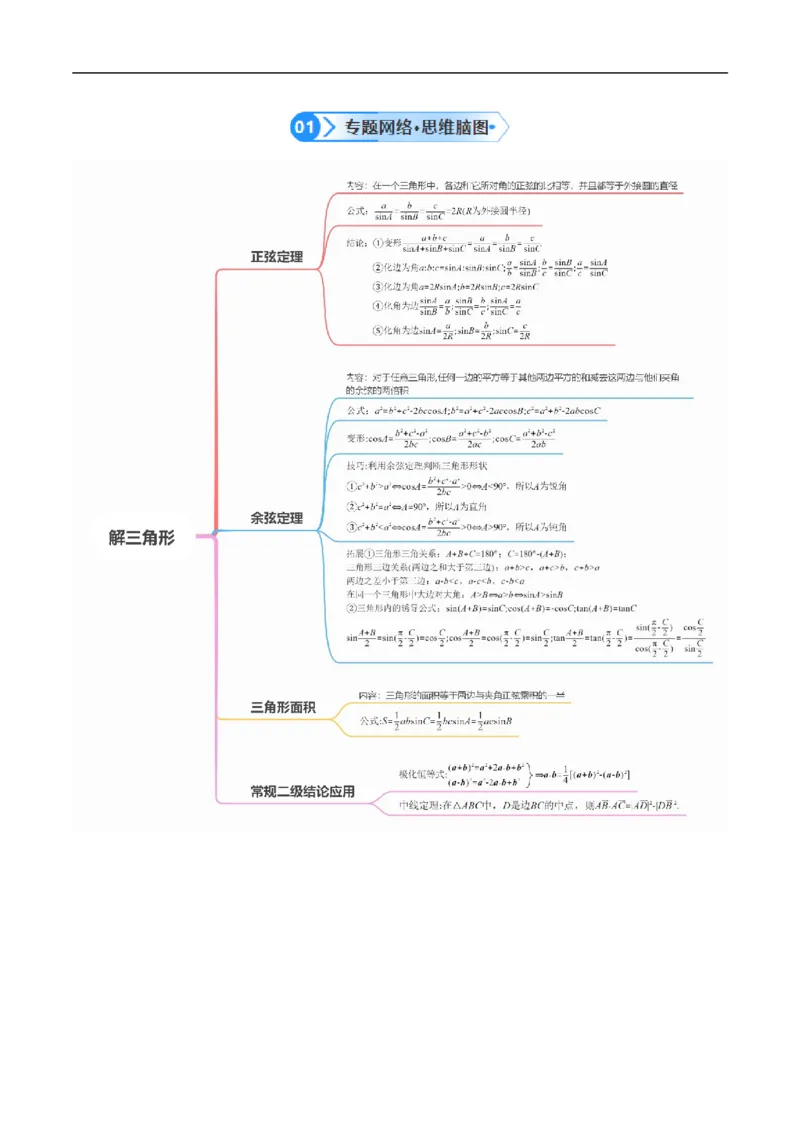 《专题3.3解三角形（原卷版）_初高中资料库_高中资料库（转存避免链接过期失效）_高中数学》第2页预览