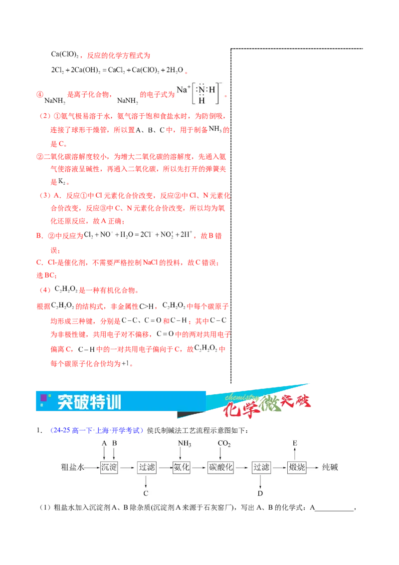 《3-20氯碱工业和纯碱工业（教师版）_高考一二三轮复习_化学_2026年-化学高考专项复习_22026年高考化学培优微突破讲义（全国通用）》第7页预览