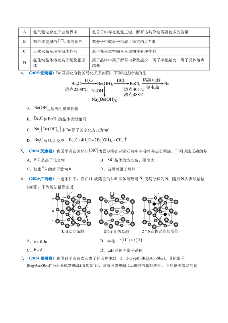 《专题09晶体结构与性质（学生版）_高考一二三轮复习_化学_2026年-化学高考专项复习_五年（2021-2025）高考化学真题分类汇编（全国通用）-C438》第2页预览