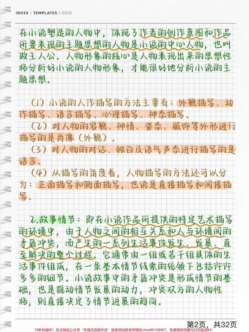 《语文小说阅读理解基础知识，刷到了努力背熟#语文#知识点总结#每天学习一点点_最新小学1-9年级各科+幼升小+综合类学习资源汇总包_初中一线老师整理版资源（全网独家）》第2页预览