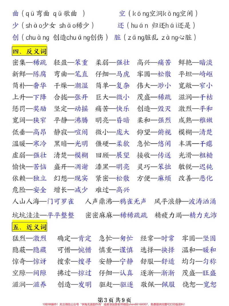 《四年级上册语文期中复1-4单元可以考点总。#四年级#四年级语文#四年级上册语文#期中考试#关注我持续更新小学知识_最新小学1-9年级各科+幼升小+综合类学习资源汇总包》第3页预览