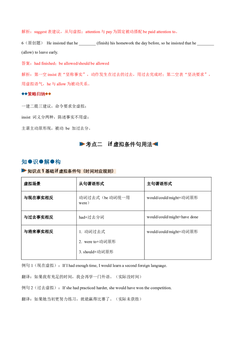 《专题32虚拟语气（复习讲义）（全国通用）（教师版）_高考一二三轮复习_英语_2027年高考英语一轮更新中_2027年高考英语一轮复习讲义+练习+课件（新教材新高考）-G55_2027版》第7页预览
