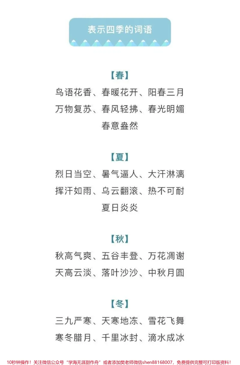 《小学生汉语基础知识，常用词语、成语分类汇总_最新小学1-9年级各科+幼升小+综合类学习资源汇总包_价值20万元！最新小学1-9年级各科+幼升小+综合类学习资源汇总包》第1页预览