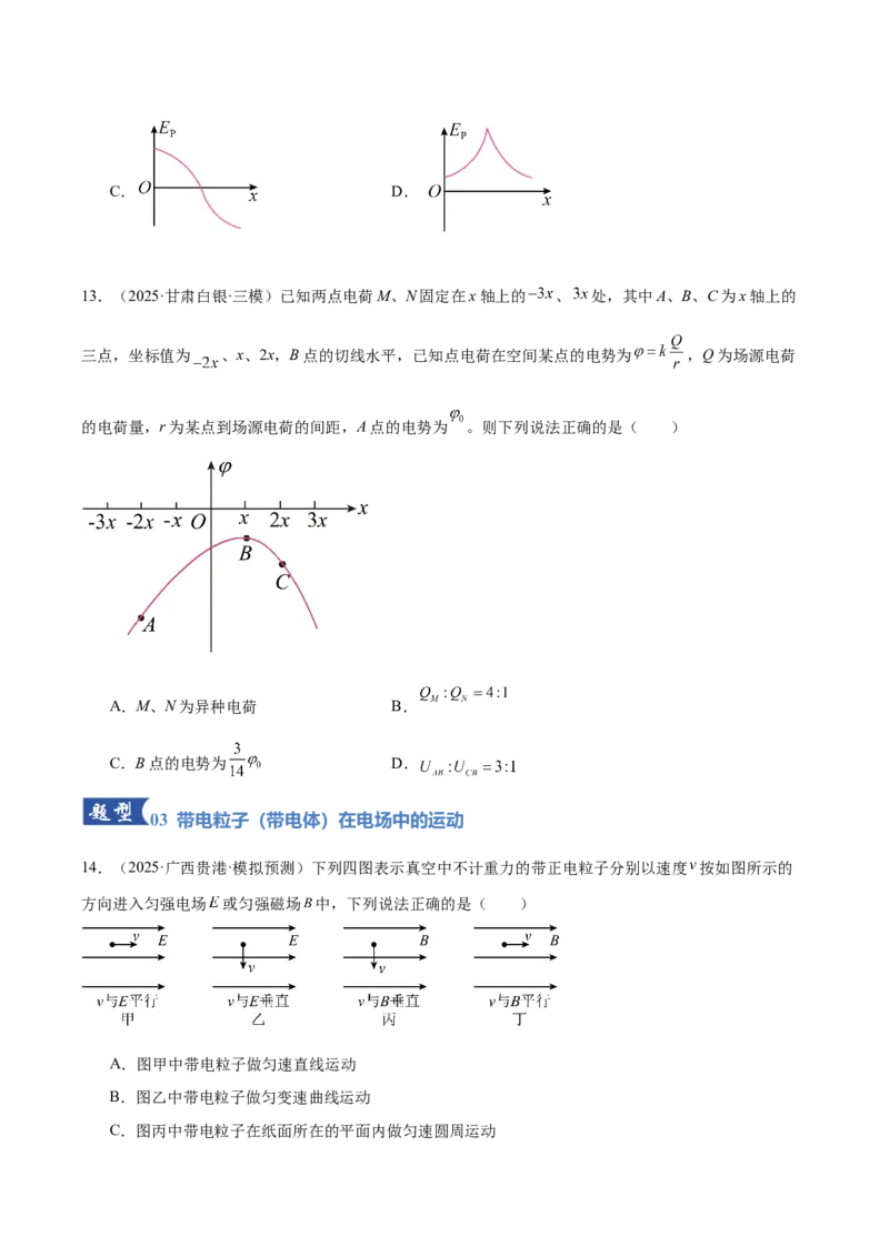 《专题09电场带电粒子在电场中的运动（专题专练）（全国通用）（学生版）_高考一二三轮复习_物理_2026年-物理高考二轮复习_2026年高考物理二轮复习课件+讲义+练习（新高考通用）-G92(1)》第7页预览
