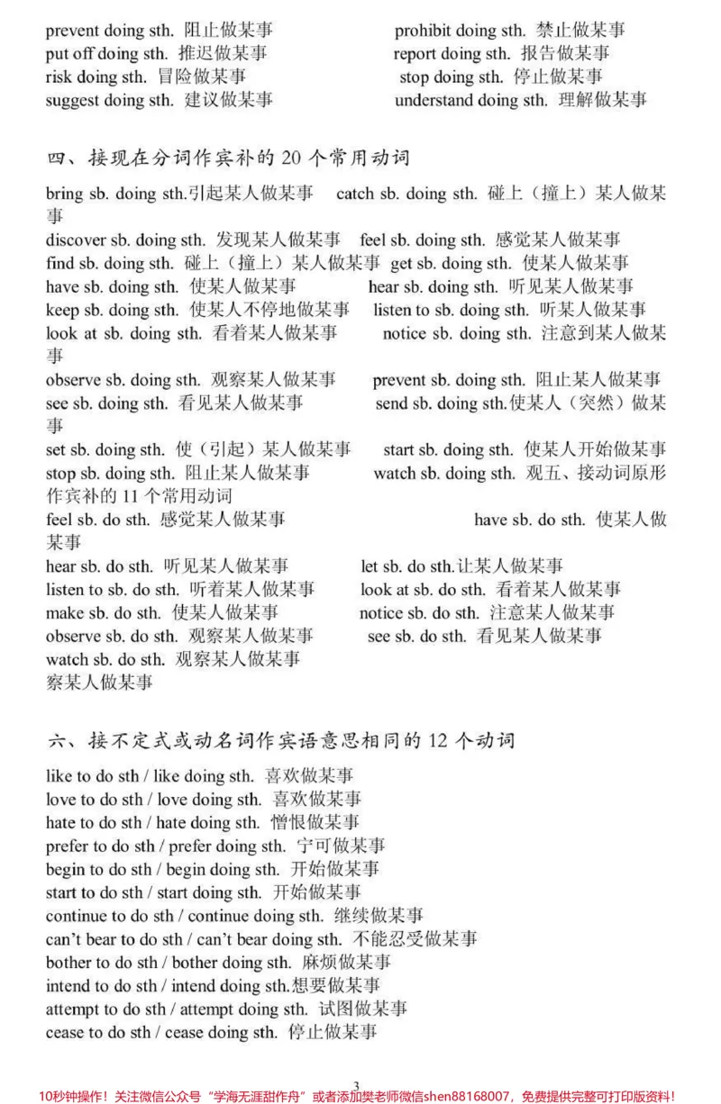 《高中英语词组固定搭配都在这里了，都是常考常用的，刷到这个就代表上天提醒你该背单词了#英语#高中英语#知识点总结#每天学习一点点#图文伙伴计划》第3页预览