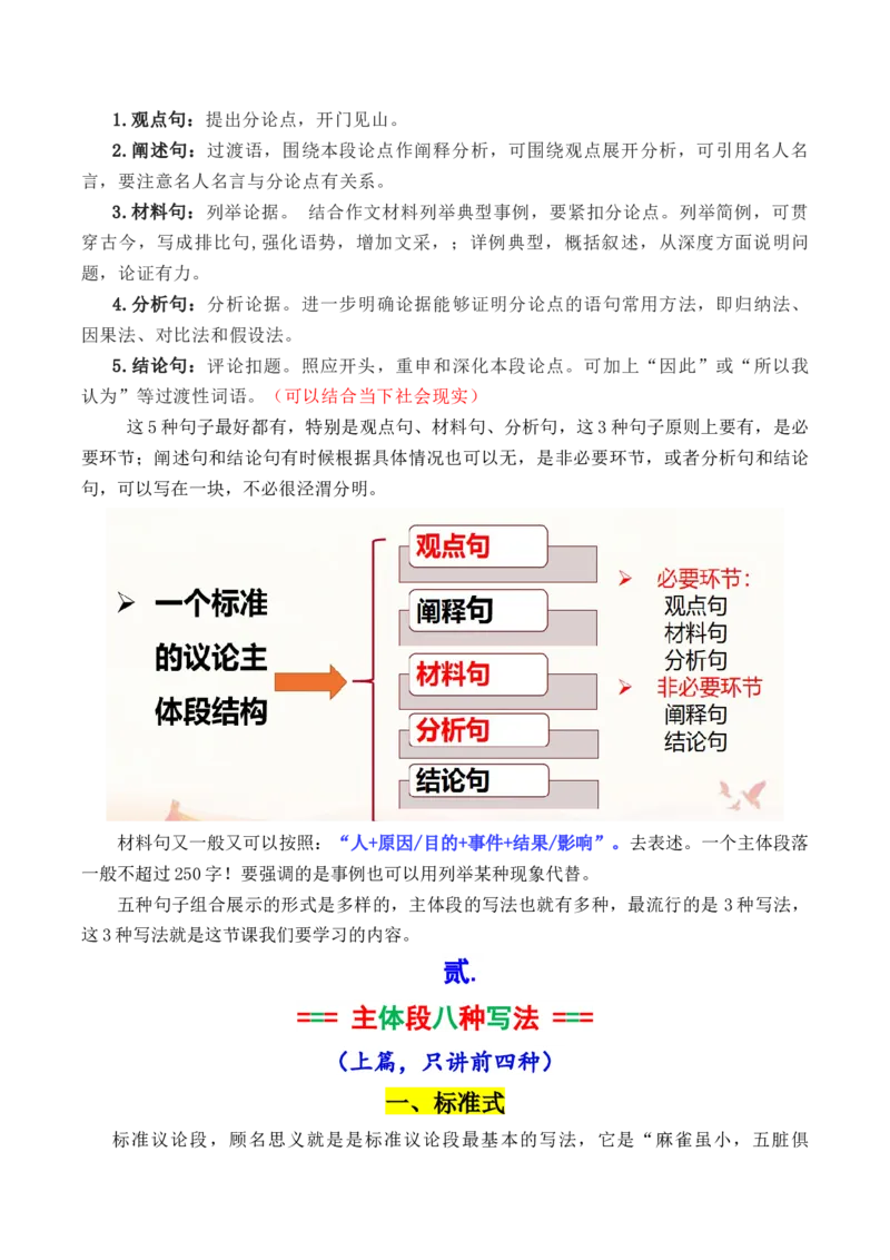 《2025议论文主体段8种常见模式结构讲与练（上篇教师版）_语文_专项复习_2025年_2025年高考语文议论文写作秘籍》第2页预览