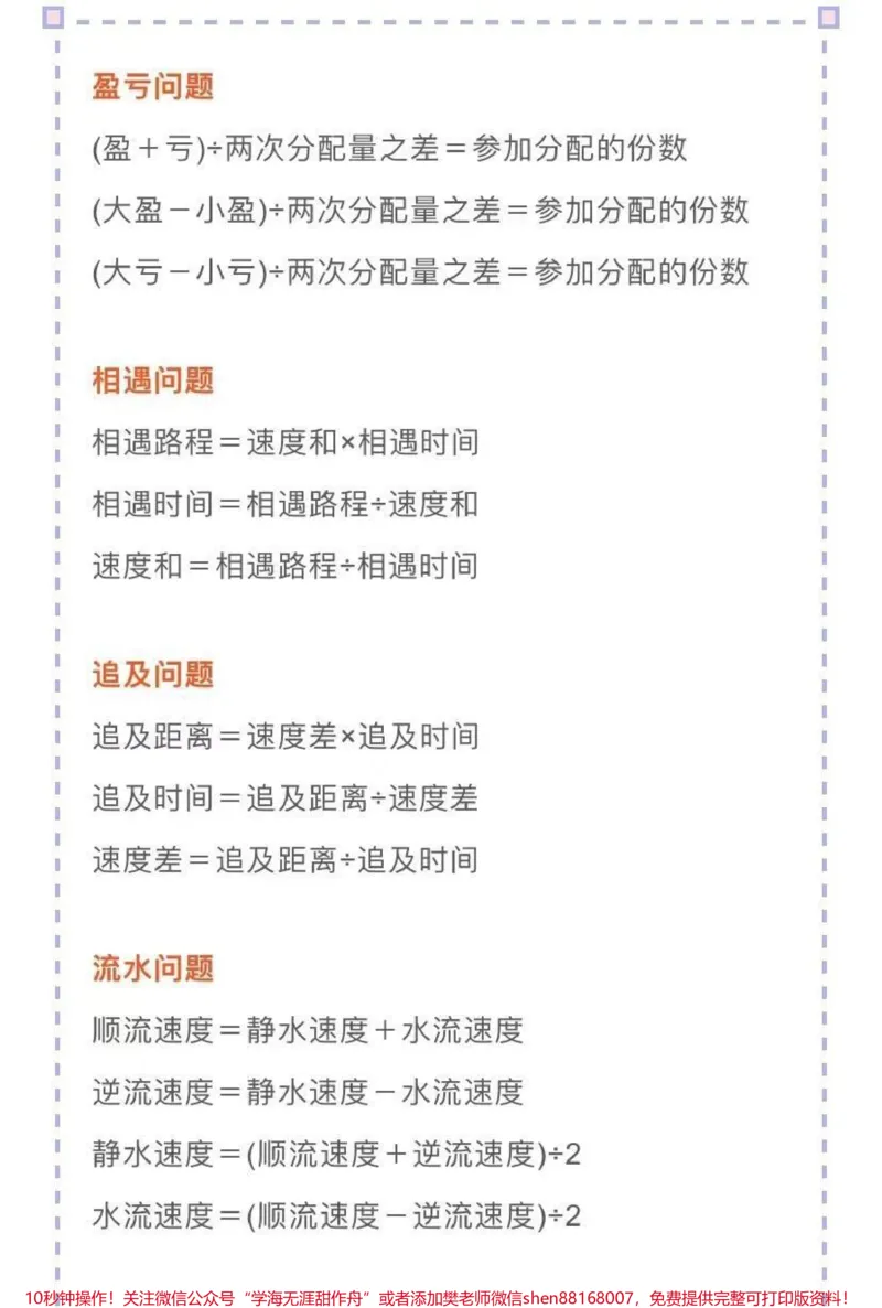 《小学数学公式大全，建议收藏♥️关注♥️_最新小学1-9年级各科+幼升小+综合类学习资源汇总包_价值20万元！最新小学1-9年级各科+幼升小+综合类学习资源汇总包》第3页预览