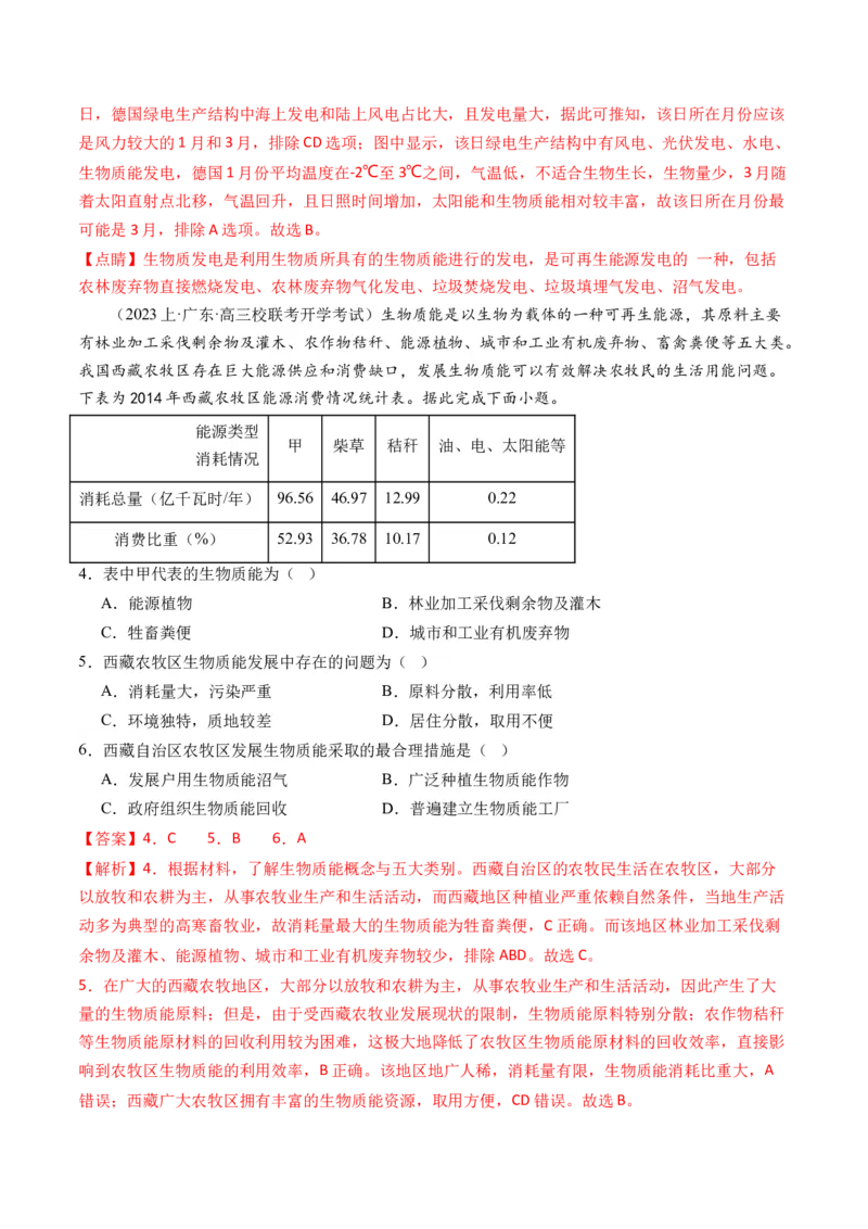 《专题12微专题新能源开发利用（练习）（解析版）(1)_初高中资料库_高中资料库（转存避免链接过期失效）_高中地理》第2页预览