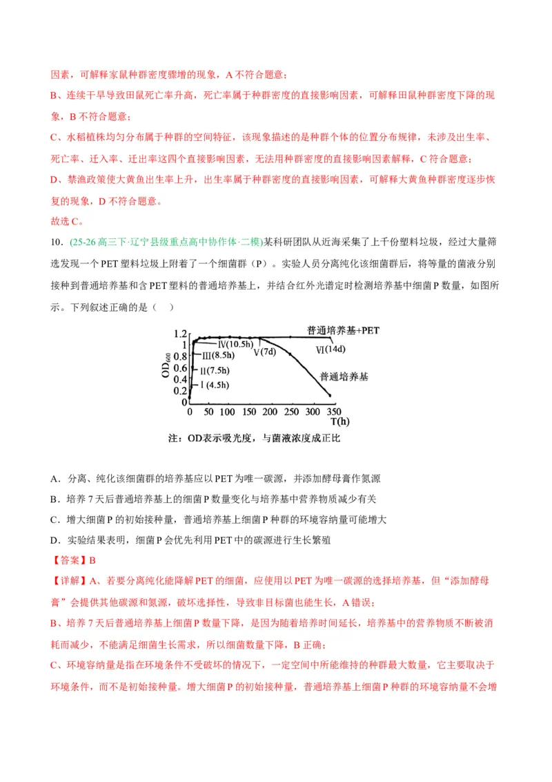 《专题09生物与环境（4大考点）（教师版）_高考一二三轮复习_生物_2027年高考生物专项_2026年高考生物二模试题分类汇编（黑吉辽蒙专用）-G295_2026版》第7页预览