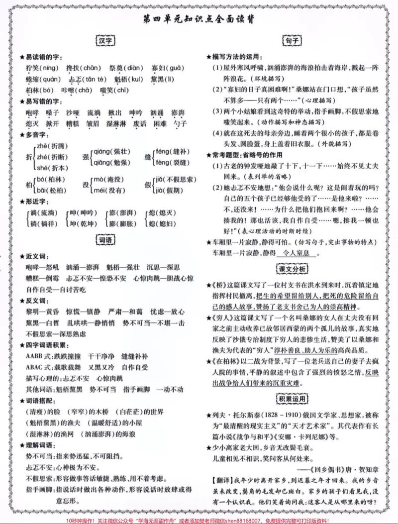 《六年级语文上册知识点总结。#关注我持续更新小学知识#知识点总结#小学语文#小学语文必考知识点盘点#期末复习@qunju888.com小助手@qunju888.com创作者中心@qunju888.com热点宝@qunju888.com广告助手》第4页预览