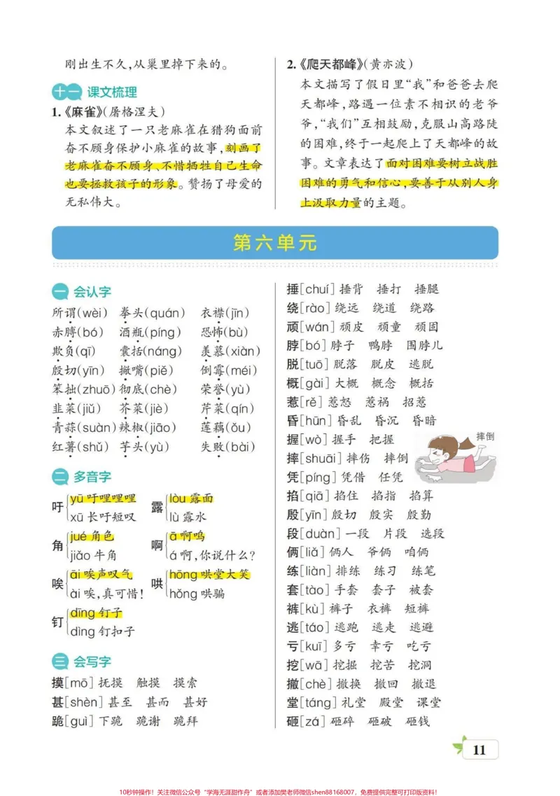 《四年级语文上册每单元重点核心知识共16页。四年级上册语文每单元重点知识点,完整版共16页,可打印#必考考点#四年级语文上册#语文考点#知识点总结#期末复习-副本》第1页预览