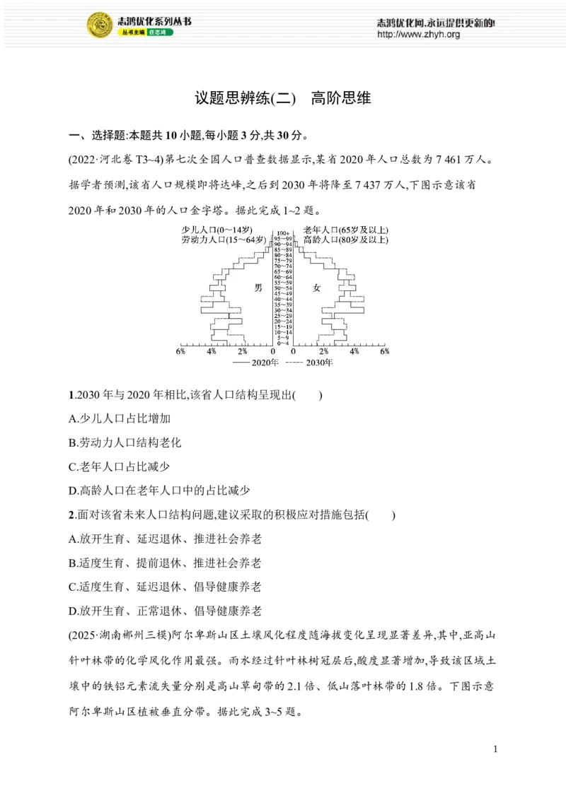 《议题思辨练(2)　高阶思维_2026版高中《二三轮复习+冲刺复习》_高考二轮2026年高考总复习《优化设计二轮复习》优化设计二轮用书+课后习题+PPPT课件---全科九科完整版(纯净word版+PPT版)》第1页预览