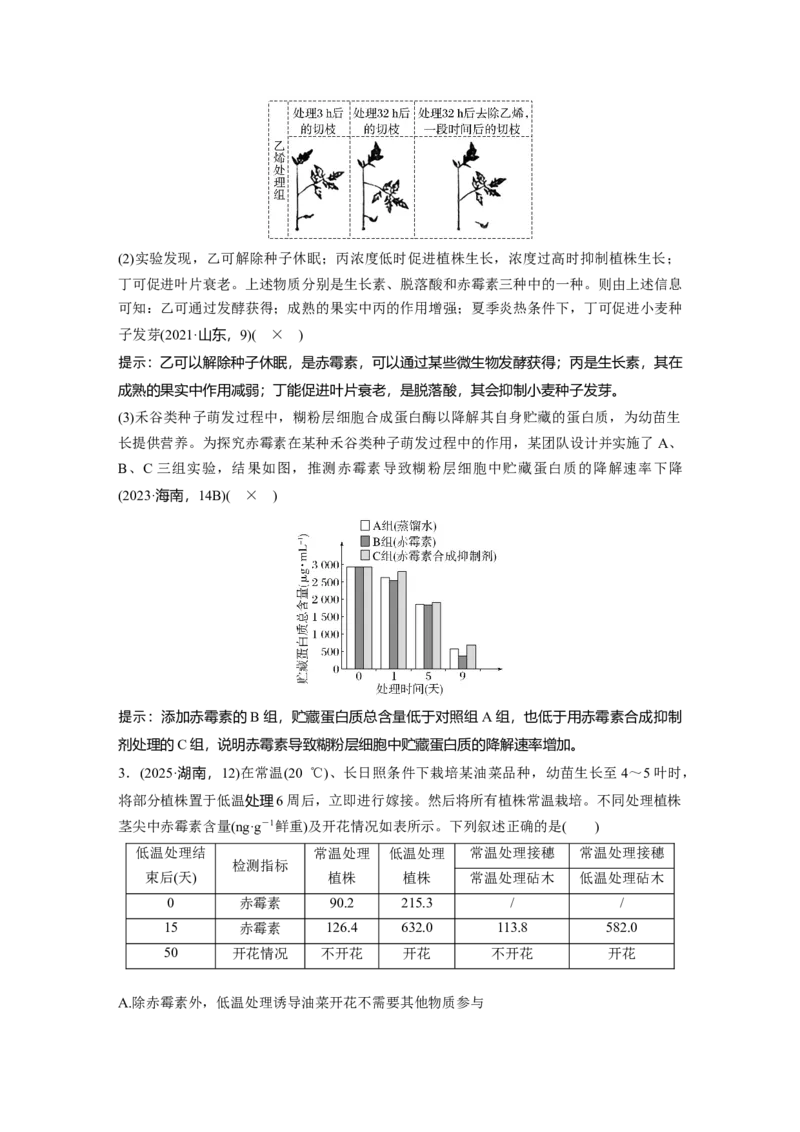 《第一部分　专题六　必备整合4　植物生命活动的调节(1)_2026版高中《二三轮复习+冲刺复习》_教师用书Word版文档_第一部分　专题复习》第6页预览