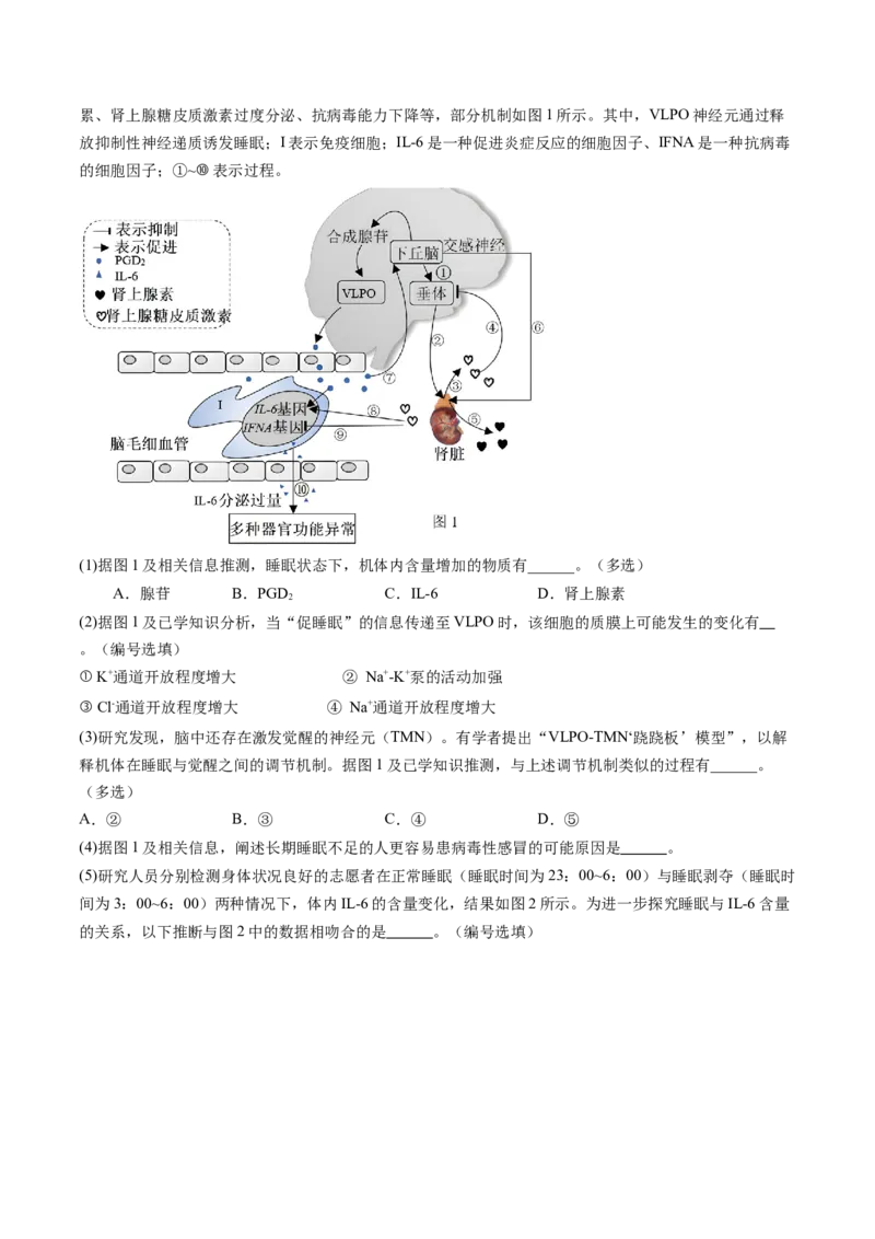 《专题09神经和体液调节（学生版）_高考一二三轮复习_生物_2026年-生物高考专项复习_2025年高考生物二模试题分类汇编（新高考专用）_2024版》第6页预览