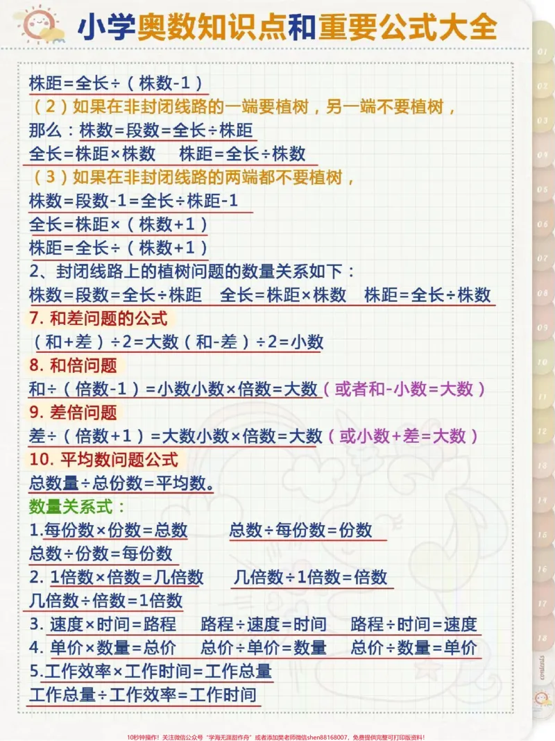 《小学奥数公式大全,在学奥数的可以给孩子看看#小学数学#奥数_最新小学1-9年级各科+幼升小+综合类学习资源汇总包_价值20万元!最新小学1-9年级各科+幼升小+综合类学习资源汇总包》第3页预览