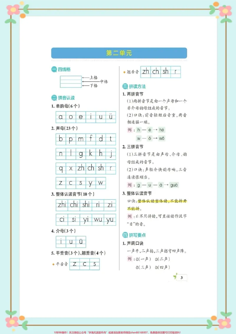《幼小衔接一年级上册语文知识汇总。#每天学习一点点#幼小衔接#一年级语文#每天学习一点点#重点知识_最新小学1-9年级各科+幼升小+综合类学习资源汇总包》第4页预览