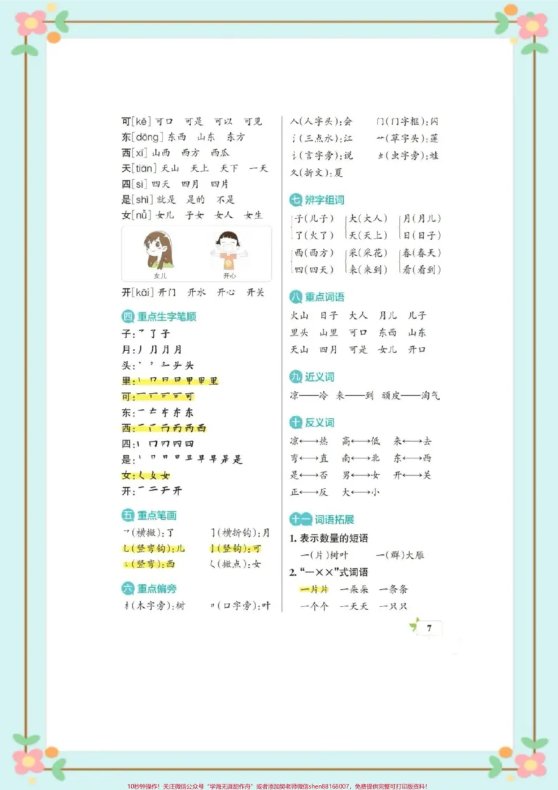 《幼小衔接一年级上册语文知识汇总。#每天学习一点点#幼小衔接#一年级语文#每天学习一点点#重点知识_最新小学1-9年级各科+幼升小+综合类学习资源汇总包》第8页预览