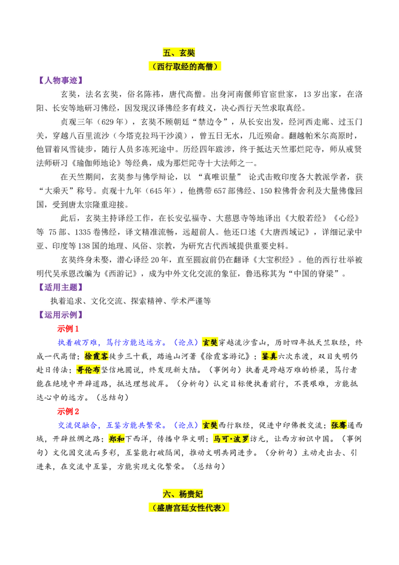《专题10唐朝时期的13个万能素材(历史人物)_高考一二三轮复习_语文_2026年-语文专项复习_2026年高考语文议论文写作秘籍-G391_资料》第6页预览