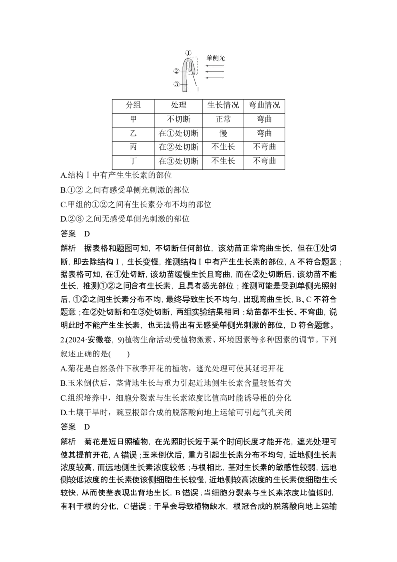 《课时3植物生命活动受到激素等多种因素的调节(1)_2026版高中《二三轮复习+冲刺复习》_另附1套Word版题库_第一篇　大概念专题突破_大概念六生物个体通过一定的调节机制保持稳态》第4页预览
