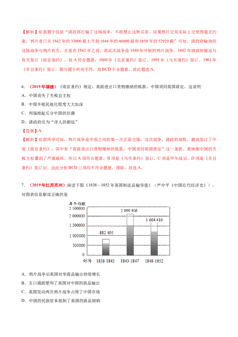 《专题07中国开始沦为半殖民地半封建社会（第01期）-2019年中考真题历史试题分项汇编（解析版）_初高中资料库_初中资料库（转存避免链接过期失效）_初中历史》第3页预览