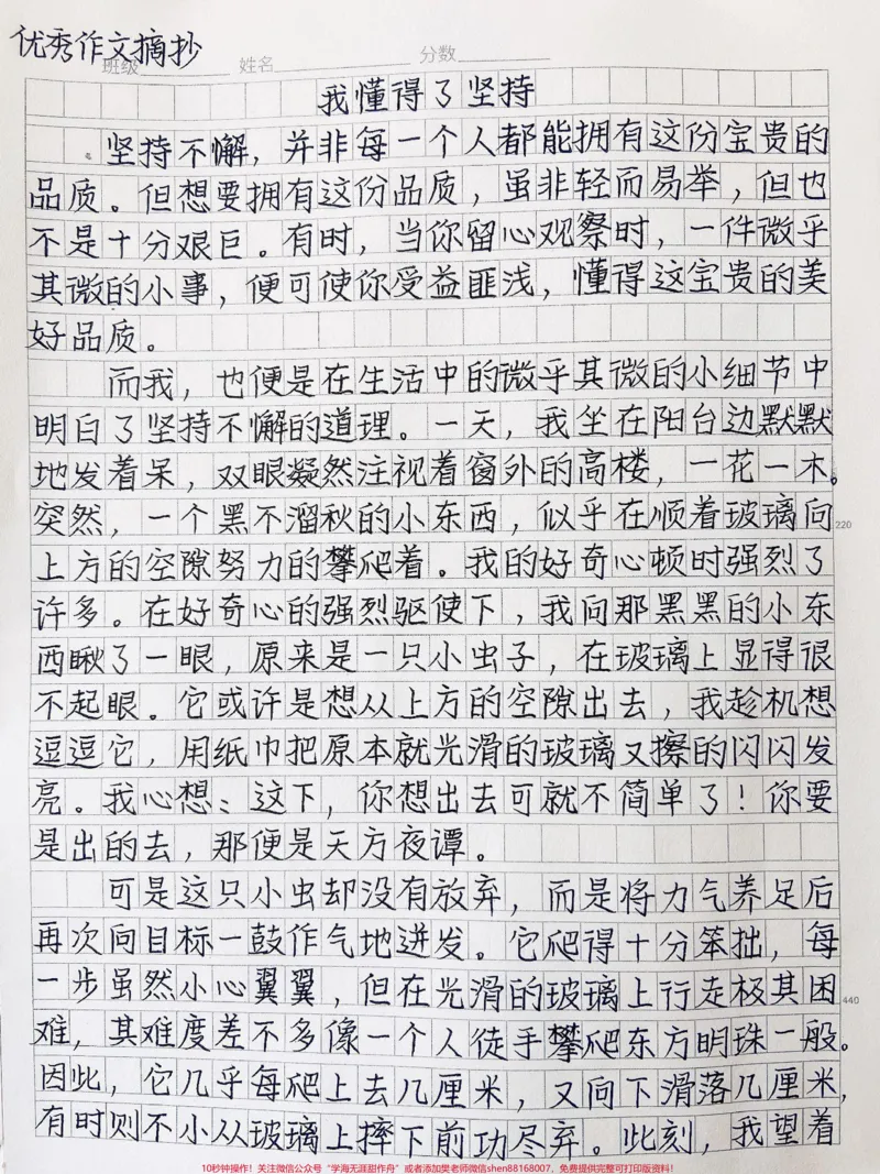 《励志作文《我懂得了坚持》因为坚持不懈,我逐渐变得更加健康快乐、优秀了。坚持不懈,或许可以改变一个人的人生#励志#图文伙伴计划#qunju888.com图文来了》第1页预览
