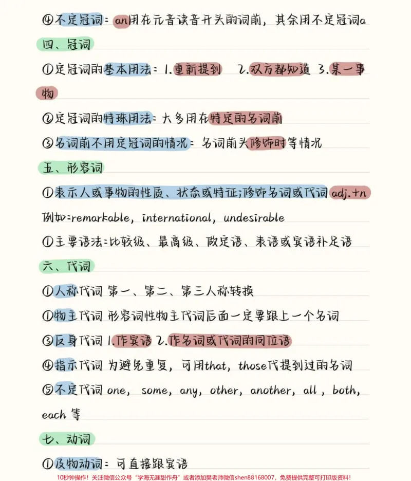《零基础也能秒懂的英语语法，不要觉得英语只背单词就可以了，语法也是很重要的喔，新学期悄悄努力然后惊艳所有人#英语#英语语法#图文伙伴计划#qunju888.com图文来了#知识点总结》第2页预览