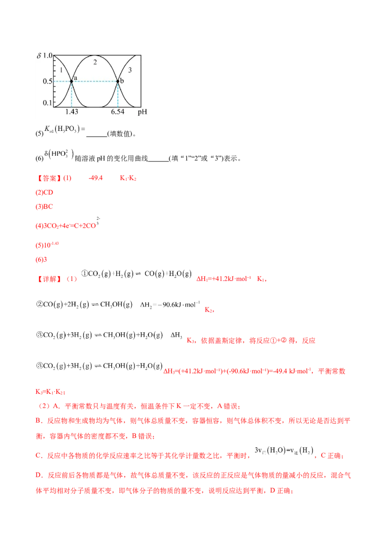 《专题10化学反应原理综合题（教师版）_高考一二三轮复习_化学_2026年-化学高考专项复习_2025年高考化学一模试题分类汇编（新高考通用）》第2页预览