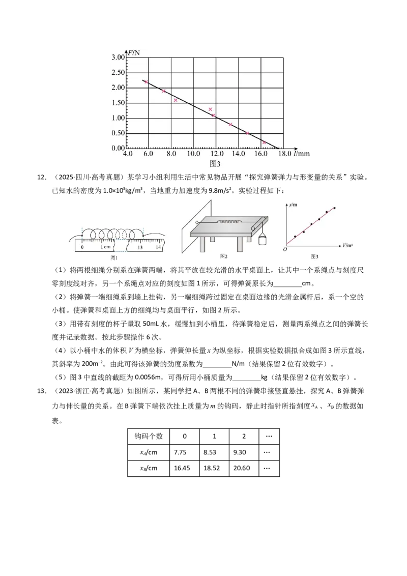 《专题31力学实验（一）（全国通用）（学生版）_高考一二三轮复习_物理_2026年-物理高考专项复习_十年（2016-2025）高考物理真题分类汇编（全国通用）-G15》第8页预览