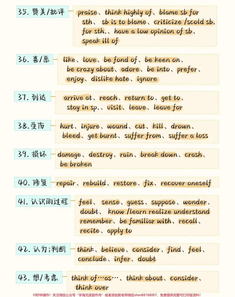 《背熟这些你的英语完形填空就真的厉害了，建议存好#英语#英语没那么难#知识点总结#图文伙伴计划#qunju888.com图文来了_最新小学1-9年级各科+幼升小+综合类学习资源汇总包》第5页预览