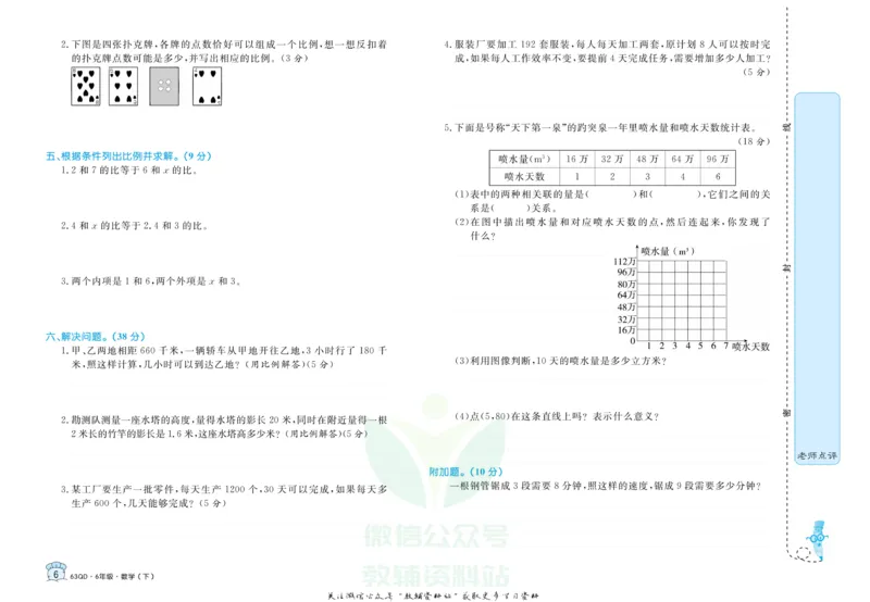 《黄冈名卷六年级下册数学青岛六三制(1)_07.小学语文、英语、数学专区_1~6年级全册黄冈名卷_6年级黄冈名卷_下册数学》第9页预览