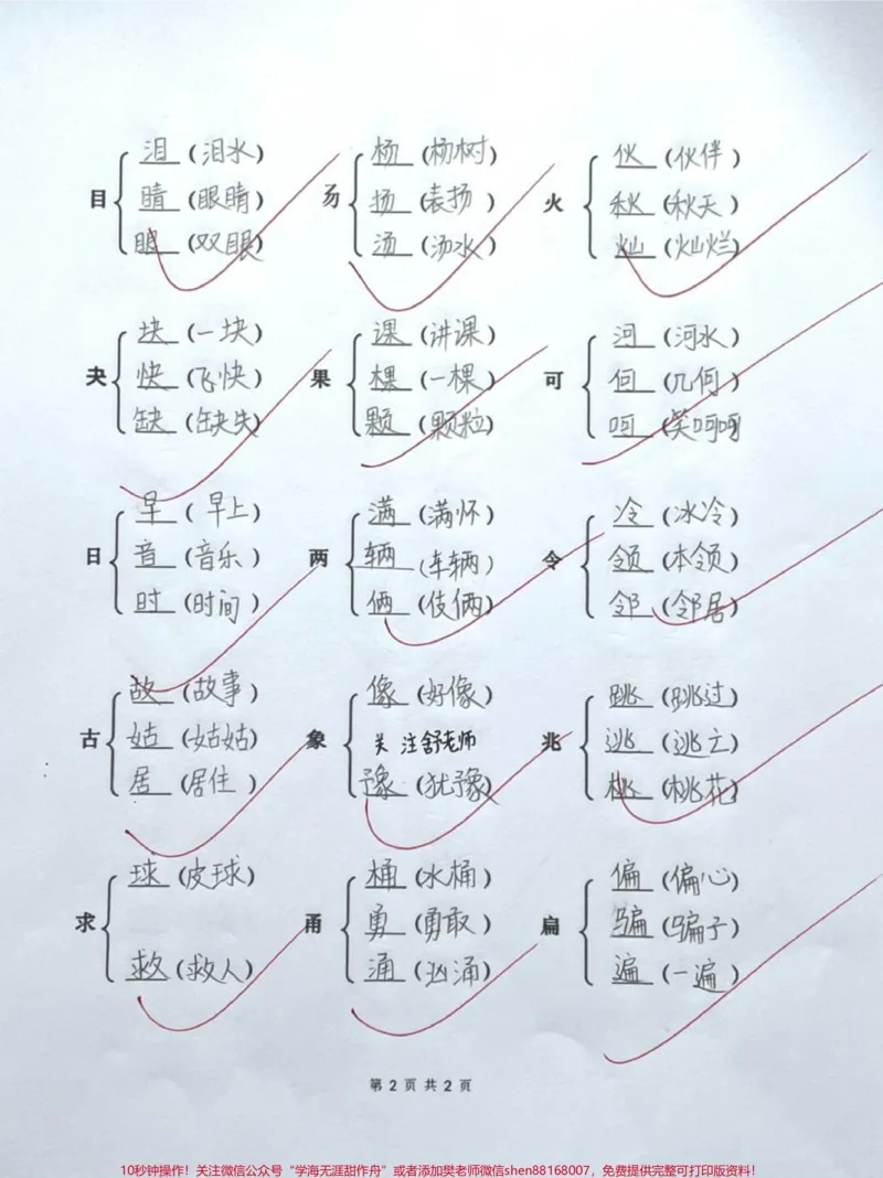 《加偏旁组新字并组词,小学生收藏#qunju888.com520宠爱季#涨知识#总能选到中意的#二年级#教育_最新小学1-9年级各科+幼升小+综合类学习资源汇总包_二年级一线老师整理版资源(全网独家)》第2页预览