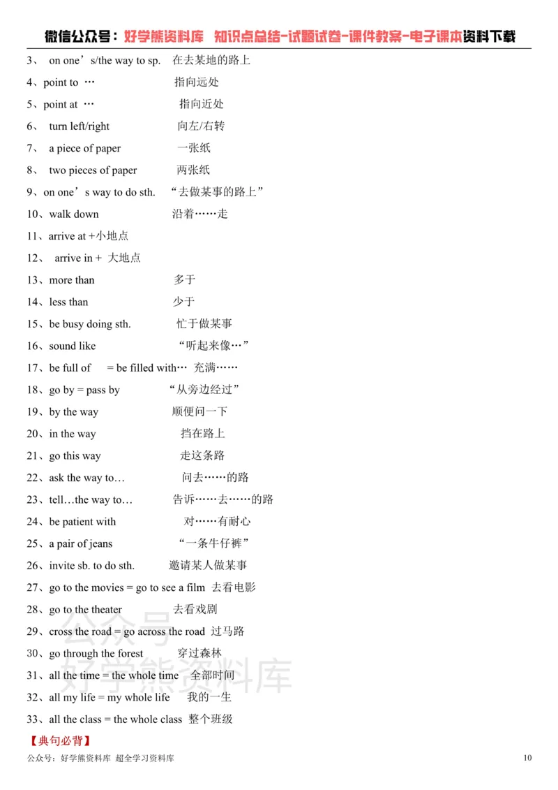 《冀教版八年级上册英语知识点总结_初高中资料库_初中资料库（转存避免链接过期失效）_初中英语》第10页预览