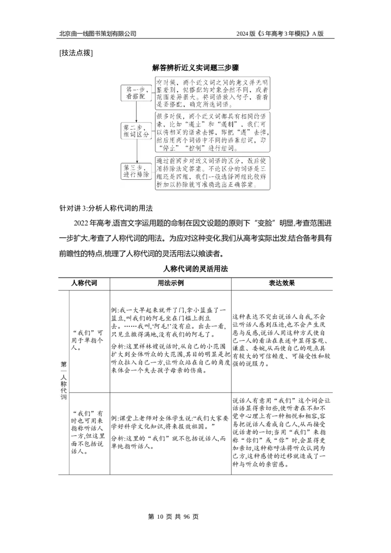 《1_01-专题一　语言文字运用_2024版教学资源包_2024版.新高考版语文.5·3A版_1_分层讲练册专题一语言文字运用_1_（语文）分层讲练WORD》第10页预览