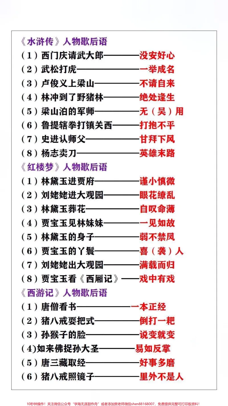 《小学语文常考课外文学常识。#必考考点_最新小学1-9年级各科+幼升小+综合类学习资源汇总包_价值20万元!最新小学1-9年级各科+幼升小+综合类学习资源汇总包》第2页预览