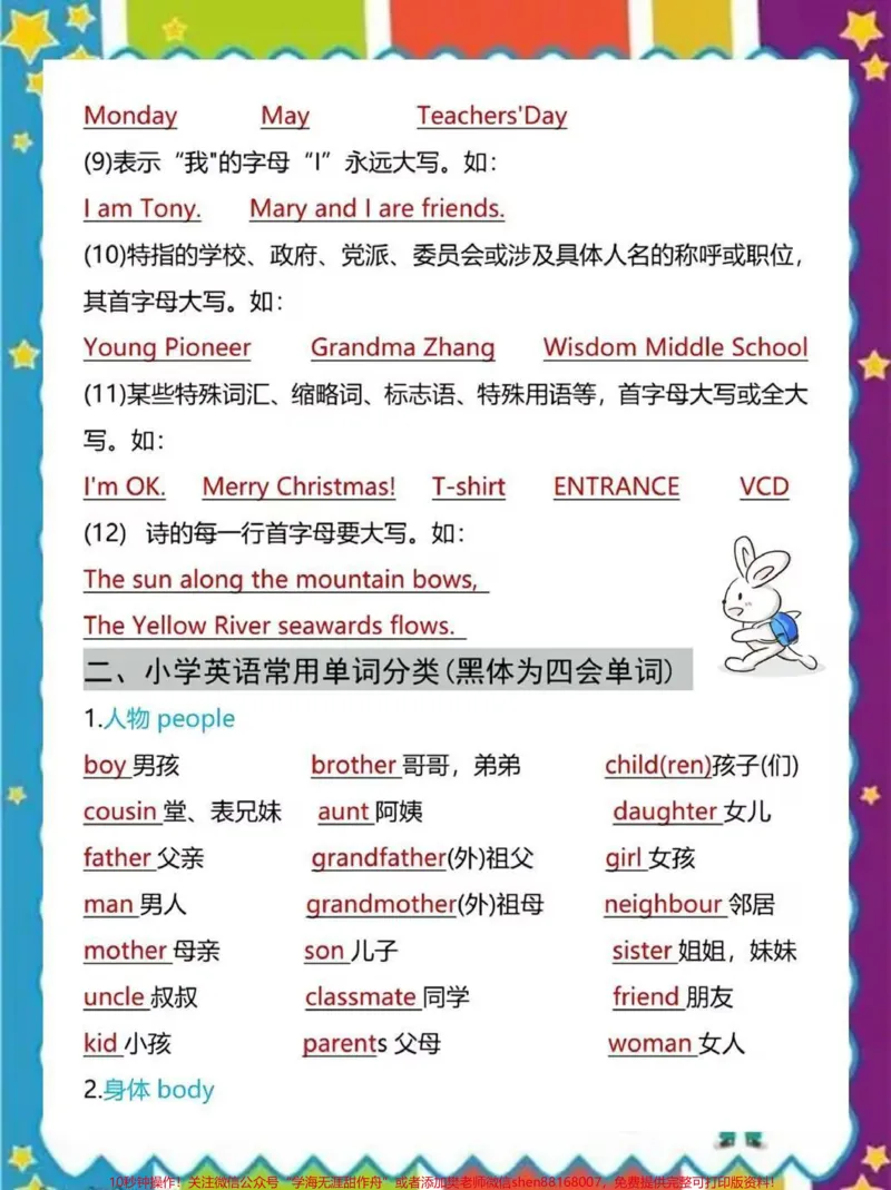 《四升五英语开学必背重点四升五英语必背重点,老师给大家整理出来了。家长给孩子打印一份出来学习,都是考试常考常出题,完整版可打印,快给孩子打印一份出来学习吧!#五年级上册#五年级#五年级英语@qunju888.com小助手》第3页预览