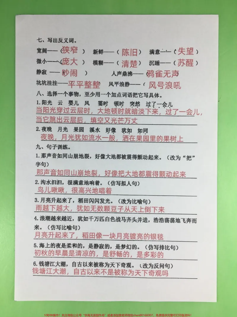《四年级上册语文第一单元基础知识测试卷。家长可打印一份给孩子,检查基础知识学习掌握情况#四年级#四年级上册语文#开学必备#四年级语文#小学语文》第2页预览