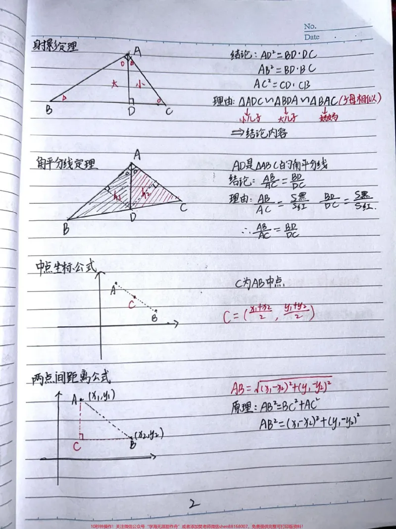 《课本上没有但十分有用的初中数学公式#初中数学#数学#知识点总结#每天学习一点点#手写笔记_最新小学1-9年级各科+幼升小+综合类学习资源汇总包_初中一线老师整理版资源(全网独家)》第2页预览