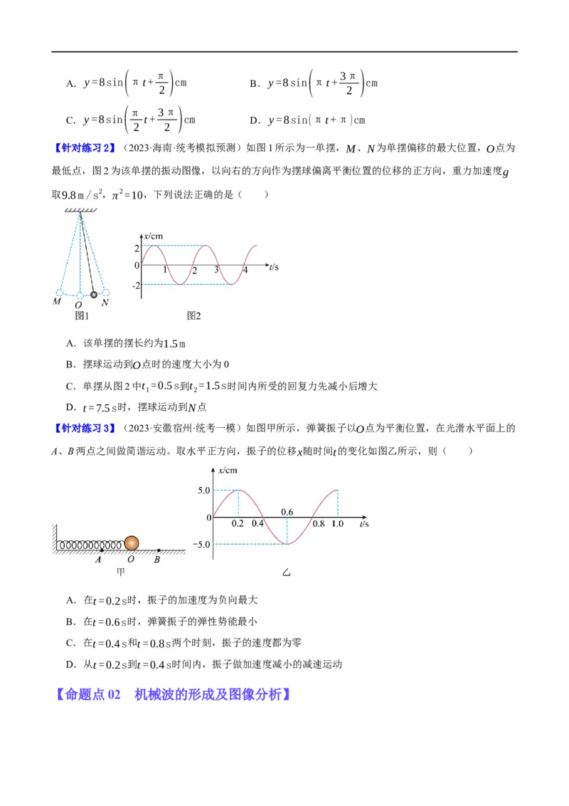《专题11机械波及光的运用（分层练）（原卷版）_初高中资料库_高中资料库（转存避免链接过期失效）_高中物理》第2页预览
