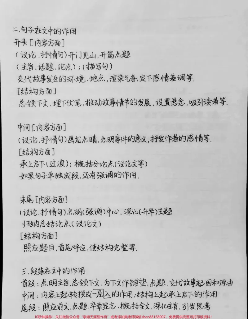 《课本上没有但很实用的语文答题技巧，背了考试直接用，摘抄到自己的笔记本上，写一遍你就能记住一大半了#语文#每天学习一点点_最新小学1-9年级各科+幼升小+综合类学习资源汇总包》第4页预览