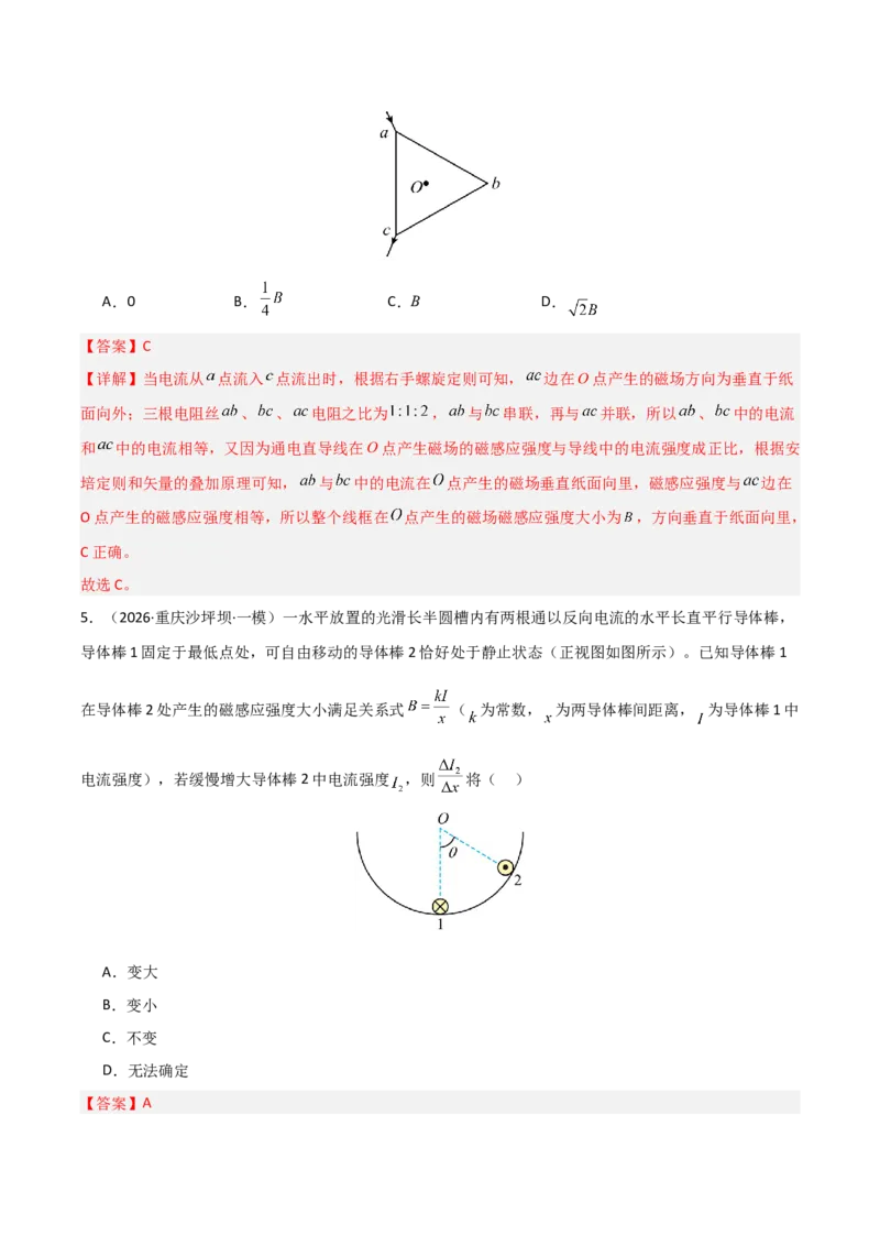 《专题09磁场(全国通用)(教师版)_高考一二三轮复习_物理_2026年-物理高考专项复习_2026年高考物理一模试题分类汇编(新高考通用)-G178_2026版》第4页预览