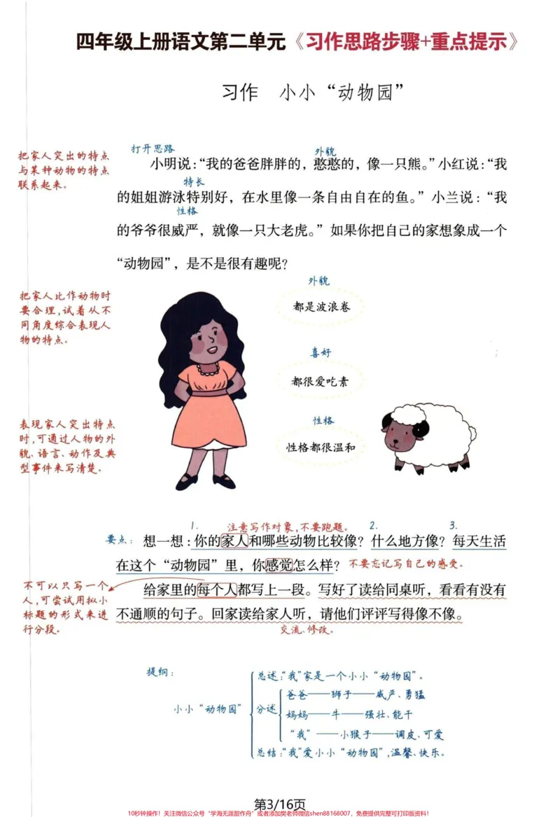 《四年级语文上册单元作文思路与优秀例文。#四年级上册语文#四年级语文上册作文#四年级单元作文#优秀作文#作文思路-副本_最新小学1-9年级各科+幼升小+综合类学习资源汇总包》第3页预览