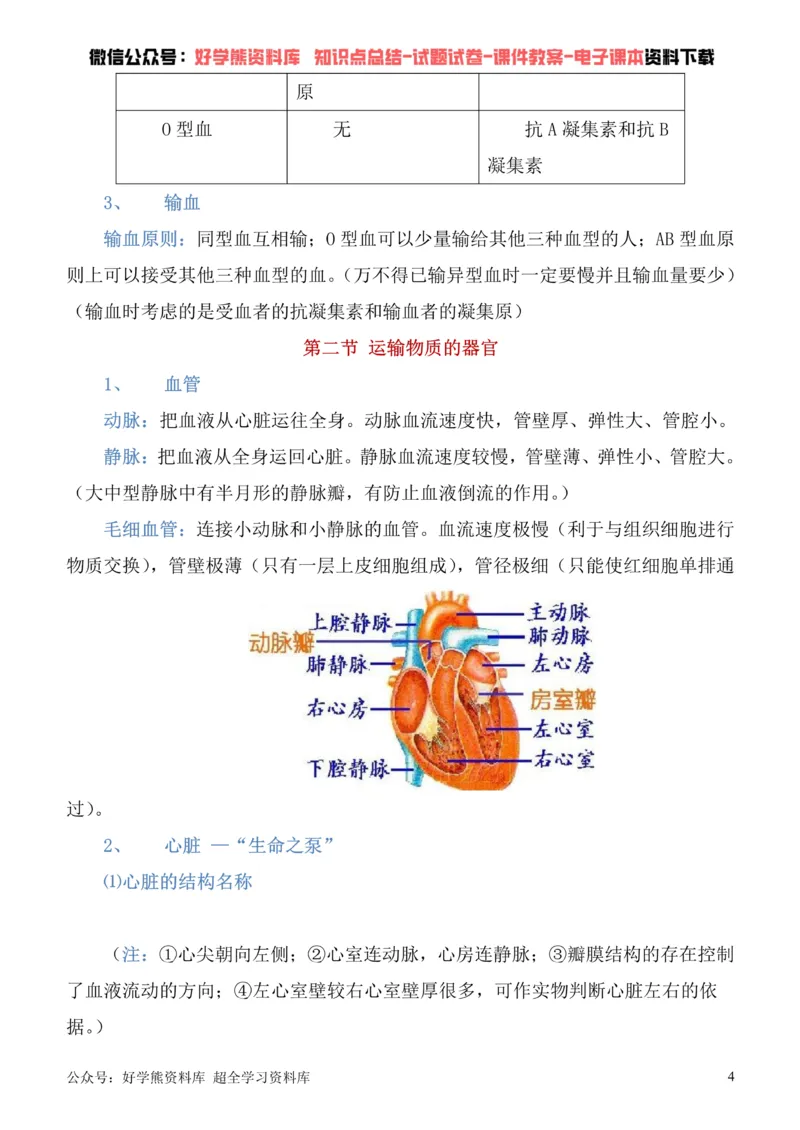 《冀教版七年级下册生物知识点总结_初高中资料库_初中资料库（转存避免链接过期失效）_初中生物》第4页预览