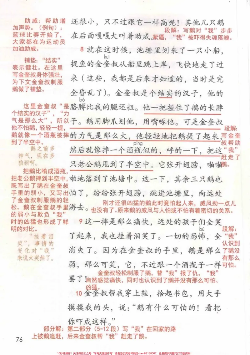 《四年级上册语文“牛和鹅”课文解析课文笔记。“牛和鹅”课本解析,有完整课本电子版。可打印#四年级语文上册#小学语文怎么学#课本笔记#语文笔记#四年级语文-副本》第3页预览