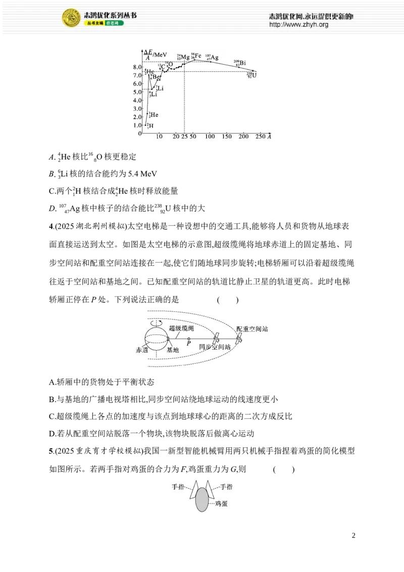 《选择题专项练(二)(1)_2026版高中《二三轮复习+冲刺复习》_高考物理物理二轮志鸿优化设计2026版高考物理总复习《优化设计》二轮用书PPT课件+Word讲义+课后习题(纯净word版)(完整版)》第2页预览