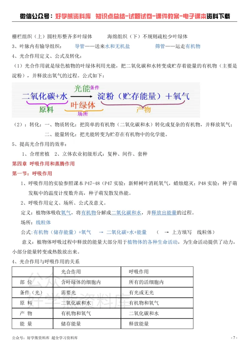 《冀教版八年级上册生物知识点总结_初高中资料库_初中资料库（转存避免链接过期失效）_初中生物》第7页预览