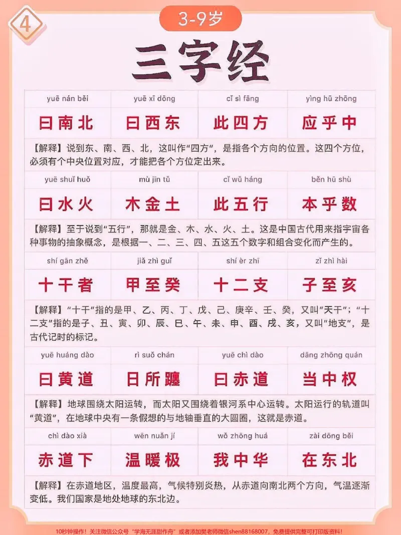 《国学启蒙孩子熟读三字经，可知千古事。国学启蒙读物，孩子熟读三字经,可知千古事贴心的拼音+注释版的三字经完整版来了，再也不用担心孩子读不懂了，给孩子收好！#三字经#幼儿国学启蒙#知识分享#家长收藏孩子受益#qunju888.com教育》第4页预览